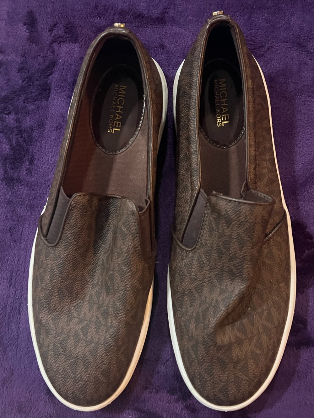 Michael Kors Dark Brown Slip-On Loafers